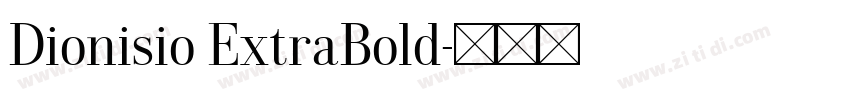 Dionisio ExtraBold字体转换